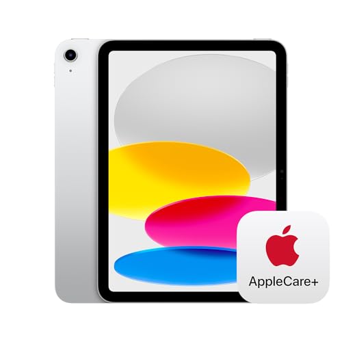 Apple iPad (10th Generation): with A14 Bionic chip, 10.9-inch Liquid Retina Display, 64GB, Wi-Fi 6 + 5G Cellular, 12MP front/12MP Back Camera, Touch ID, All-Day Battery Life – Silver