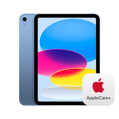 Apple iPad (10th Generation): with A14 Bionic chip, 10.9-inch Liquid Retina Display, 64GB, Wi-Fi 6 + 5G Cellular, 12MP front/12MP Back Camera, Touch ID, All-Day Battery Life – Silver