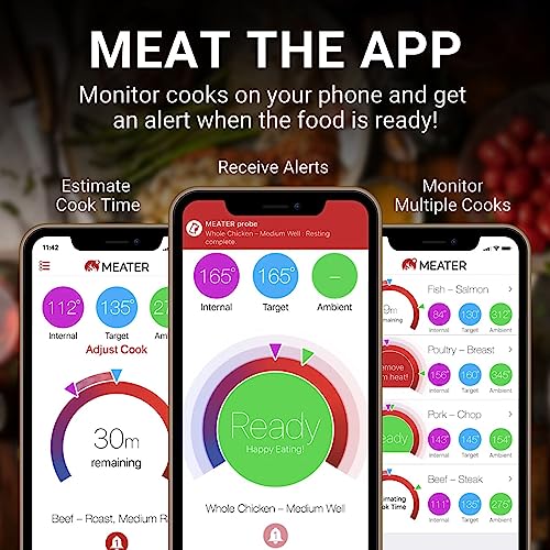 MEATER Plus: Long Range Wireless Smart Meat Thermometer with Bluetooth Booster | for BBQ, Oven, Grill, Kitchen, Smoker, Rotisserie | iOS & Android App